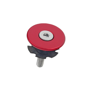 Bicycle steering top cap Anodized red