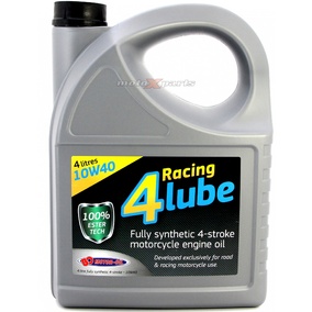 BO Motor Oil Racing 4 Lube Fully Synthetic 4-Stroke Engine Oil 10W40 4 Litres 