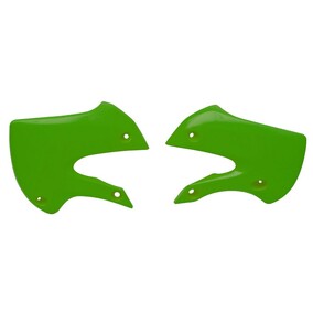 RTech Kawasaki KX65 01-24 KLX110 02-09 Green Radiator Shrouds 