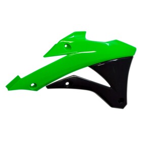 RTech Kawasaki KX85 14-21 KX100 14-21 Green/Black Radiator Shrouds 