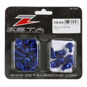 Zeta Yamaha YZ250F / YZ450FX 19-23 YZ450F 18-22 YZ250FX 19-26 Aluminium Plastics Bolt Set 21pcs - Blue