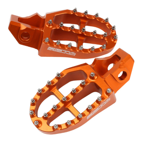 Zeta KTM Husqvarna Beta Aluminium Footpegs - Orange 