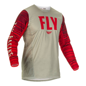 FLY KINETIC WAVE JERSEY LIGHT GRY/RED SML