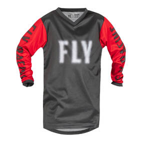 Fly Racing F-16 Youth Jersey - Grey / Red Size XS