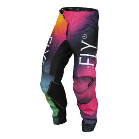 Fly Racing 2024 Youth Kinetic Pants - Fuscia / Electric Blue / Hi-Vis