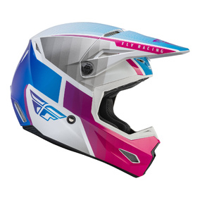 Fly Racing 2022 Kinetic Drift Helmet - Pink / White / Blue 2XL