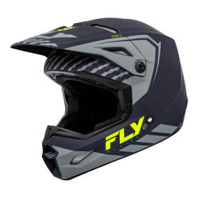 Fly Racing 2024 Kinetic Menace Helmet Matte - Grey / Hi-Vis 2XL