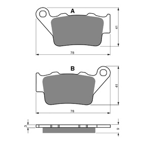 Goldfren Husqvarna 701 Enduro / Svartpilen 401 / Vitpilen 401 / Vitpilen 701 S3 Sintered Sports Rear Brake Pads 