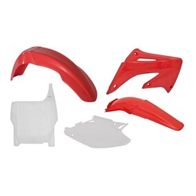 RTech Honda CR125R / CR250R 04-07 Red/White Plastics Kit