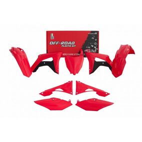 RTech Honda CRF250R 19-21 CRF450R 19-20 Red/Black Plastics Kit