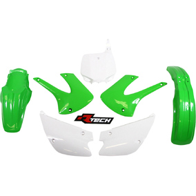 RTech Kawasaki KX85-100 98-13 Green/White Plastics Kit