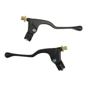 Whites Honda XR200R 81-03 Black Brake And Clutch Levers With Perch