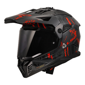 LS2 MX702 Pioneer II Crazy - Black / Grey / Red