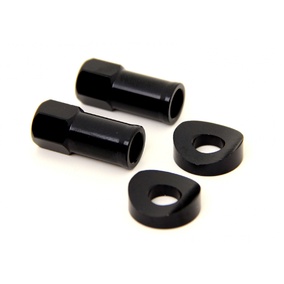 Tyre Rim Lock Nuts/Washers Black - MX Pro