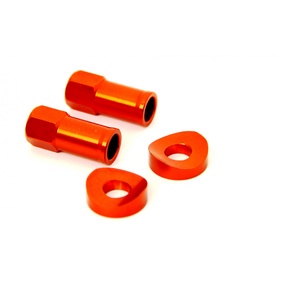 Tyre Rim Lock Nuts/Washers Orange - MX Pro