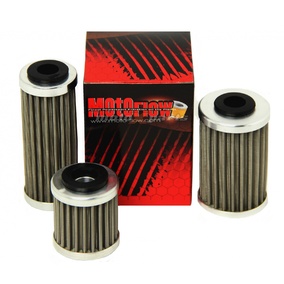 Honda CRF150/250/450 Husqvarna TC/TE Stainless Steel Oil Filter  - Moto-Flow