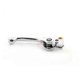 Honda CR125-250 CRF-R/X 250-450 Silver Folding Clutch Lever - MX Pro