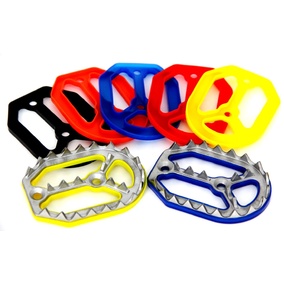 Shark-Bite Foot Peg Replacement Red Anti-vibration Pair - MX Pro - 