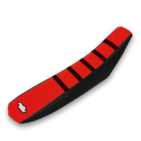 Motoseat Honda CRF450R 05-08 Ribbed Traction Red / Black Seat Cover