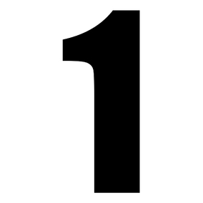 WHITES RACE NUMBER 6in VINYL #1 BLK PKT of 10