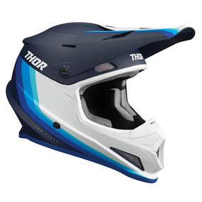 THOR MX Sector Runner MIPS Helmet Navy/White