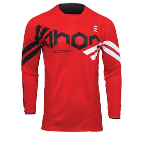 THOR MX S22 Pulse Cube Jersey Adult Red/White
