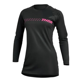 THOR MX S23 Sector Minimal Jersey Women Black/Pink