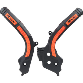 RTech KTM SX SX-F 16-18 EXC EXC-F 17-19 Black Orange Frame Guards