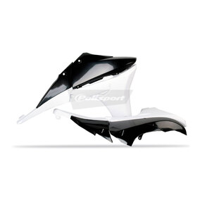 Yamaha YZ450F 10-13 Radiator Scoops w Tank Cover Black/White