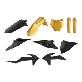 KTM SX SXF XC XCF 19-22 Gold Metal Flow Plastics Kit 