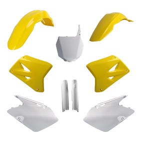 Suzuki RM125 RM250 07-08 Full Plastics Kit OEM Yellow/White