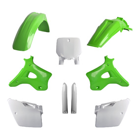 Kawasaki KX125 KX250 96-98 OEM Full MX Plastics Kit Grn/Wht