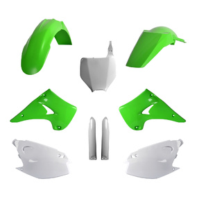 Kawasaki KX125 KX250 2003 OEM Full Plastics Kit - Green/White