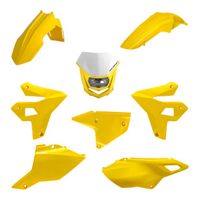 Polisport Suzuki DRZ400 00-24 Restyling Yellow Plastics Kit With Headlight