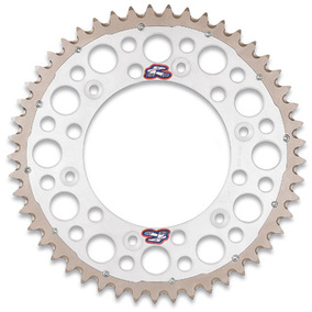Renthal Kawasaki KDX KLX KX KXF 125cc-500cc Twin Ring Silver Rear Sprocket