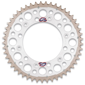 Renthal Yamaha 125 - 450cc Twin Ring Silver Rear Sprocket