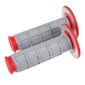 Renthal Dual Compound Half Waffle Red / Grey Grips