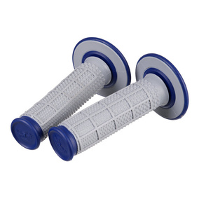 Renthal Dual Compound Half Waffle Blue Tapered Grips