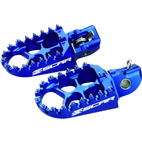 Scar Racing Honda CR125/250 CRF250/450 Kawasaki KX/KXF 250-450 Blue EVO Footpegs