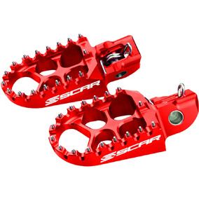 Scar Racing Honda CR125/250 CRF250/450 Kawasaki KX/KXF 250-450 Red EVO Footpegs