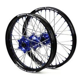 SM Pro Platinum Yamaha YZ125 YZ250 08-23 Black/Blue Wheel Set