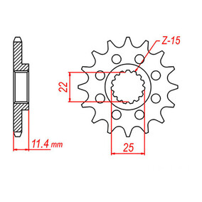 MTX Husqvarna Enduro Svartpilen Norden / KTM Duke Adventure Front Sprocket