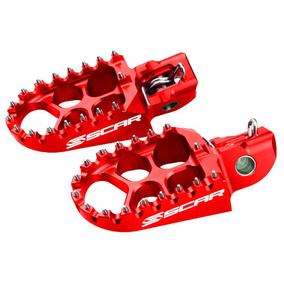 Scar Racing Honda CR125/250 CRF250/450 Kawasaki KX/KXF 250-450 Red EVO Footpegs