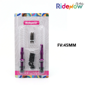 RideNow 7075 Tubeless Valve Kit PV45mm (Purple)