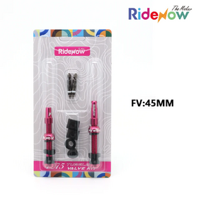 RideNow 7075 Tubeless Valve Kit PV45mm (Pink)