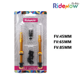 RideNow 7075 Tubeless Valve Kit PV45mm (Gold)