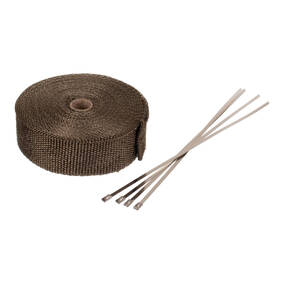 WHITES EXHAUST WRAP -GOLD 50MM x 15M 700C - WITH 4 S/S TIES