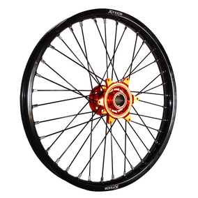 X-TECH KTM Gas Gas Husaberg Husqvarna Front Rim (Black with Orange Hub) 
