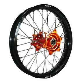 X-TECH KTM Gas Gas Husqvarna Husaberg Rear Rim (Black with Orange Hub)