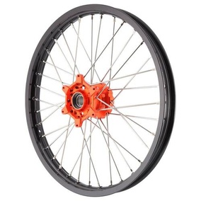 X-TECH KTM 85SX 12-up Husky TC85 14-up MX Mini Wheel Front Rim (Black with Orange Hub) 